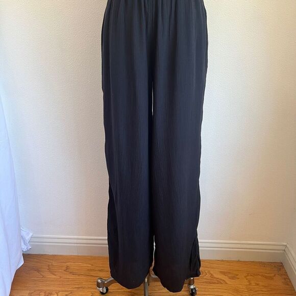 PrAna Fernie Wide Leg Jumpsuit Black NWT Lightweight Cover-Up Size Small - Picture 4 of 16